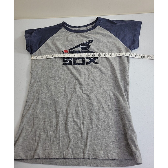 Red Jacket Gray Chicago White Sox MLB Baseball Raglan Sleeve Top Junior's Large - Picture 4 of 8